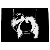 Keeshond Graphics - Cute Original Dog Art Groot Cadeauzakje (Achterkant)