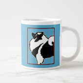 Keeshond Graphics - Cute Original Dog Art Grote Koffiekop (Rechts)