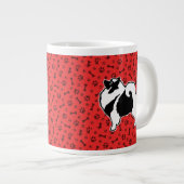 Keeshond Graphics - Cute Original Dog Art Grote Koffiekop (Voorkant rechts)