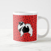 Keeshond Graphics - Cute Original Dog Art Grote Koffiekop (Rechts)