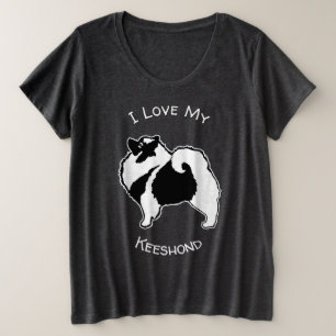 Keeshond Graphics - Cute Original Dog Art Grote Maat T-shirt