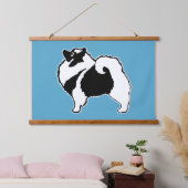 Keeshond Graphics - Cute Original Dog Art Hangend Wandkleed (Slaapkamer)