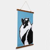 Keeshond Graphics - Cute Original Dog Art Hangend Wandkleed (Gebogen)
