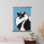 Keeshond Graphics - Cute Original Dog Art Hangend Wandkleed (Slaapkamer)