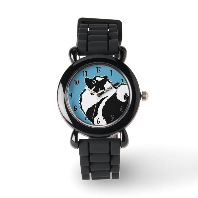 Keeshond Graphics - Cute Original Dog Art Horloge (Voorkant)