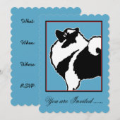 Keeshond Graphics - Cute Original Dog Art Kaart (Voorkant / Achterkant)