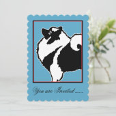Keeshond Graphics - Cute Original Dog Art Kaart (Staand voorkant)