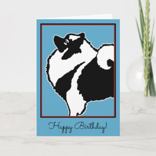 Keeshond Graphics - Cute Original Dog Art Kaart