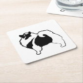 Keeshond Graphics - Cute Original Dog Art Kartonnen Onderzetters (Schuin)
