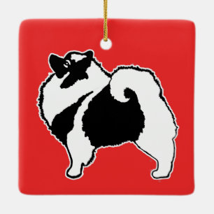 Keeshond Graphics - Cute Original Dog Art Keramisch Ornament