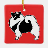 Keeshond Graphics - Cute Original Dog Art Keramisch Ornament (Voorkant)
