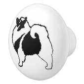 Keeshond Graphics - Cute Original Dog Art Keramische Knop (Rechts)