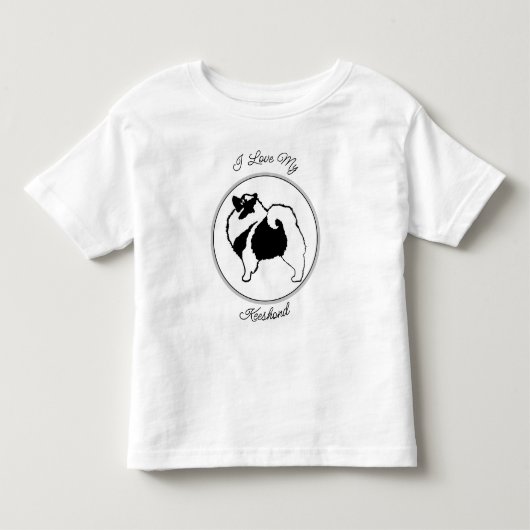 Keeshond Graphics - Cute Original Dog Art Kinder Shirts (Voorkant)