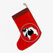 Keeshond Graphics - Cute Original Dog Art Kleine Kerstsok (Achterkant (Hangend))