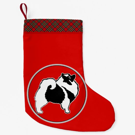 Keeshond Graphics - Cute Original Dog Art Kleine Kerstsok (Voorkant)