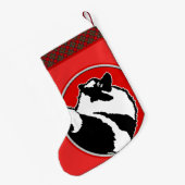 Keeshond Graphics - Cute Original Dog Art Kleine Kerstsok (Achterkant (Hangend))