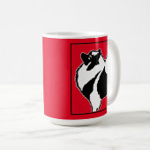 Keeshond Graphics - Cute Original Dog Art Koffiemok (Voorkant rechts)