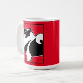 Keeshond Graphics - Cute Original Dog Art Koffiemok (Voorkant links)