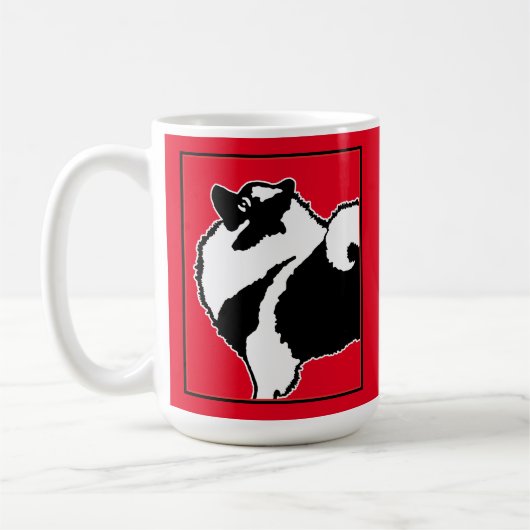 Keeshond Graphics - Cute Original Dog Art Koffiemok (Links)