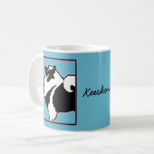Keeshond Graphics - Cute Original Dog Art Koffiemok (Voorkant links)