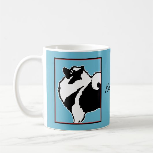 Keeshond Graphics - Cute Original Dog Art Koffiemok (Links)