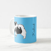 Keeshond Graphics - Cute Original Dog Art Koffiemok (Voorkant links)