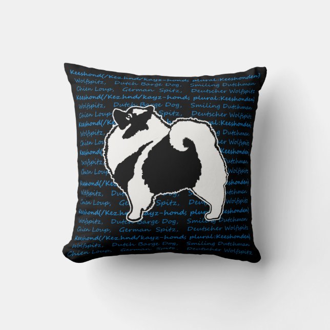 Keeshond Graphics - Cute Original Dog Art Kussen (Voorkant)