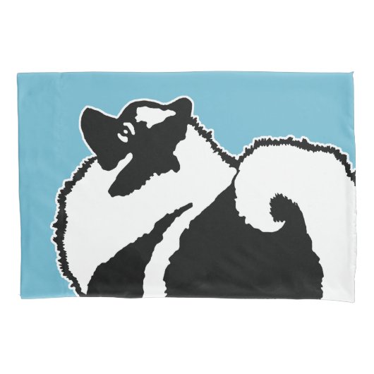 Keeshond Graphics - Cute Original Dog Art Kussensloop (Voorkant)