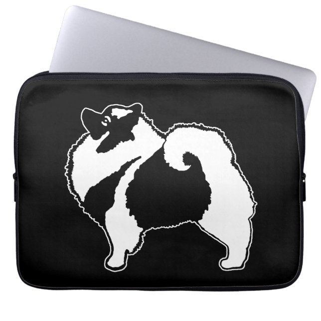 Keeshond Graphics - Cute Original Dog Art Laptop Sleeve (Voorkant)