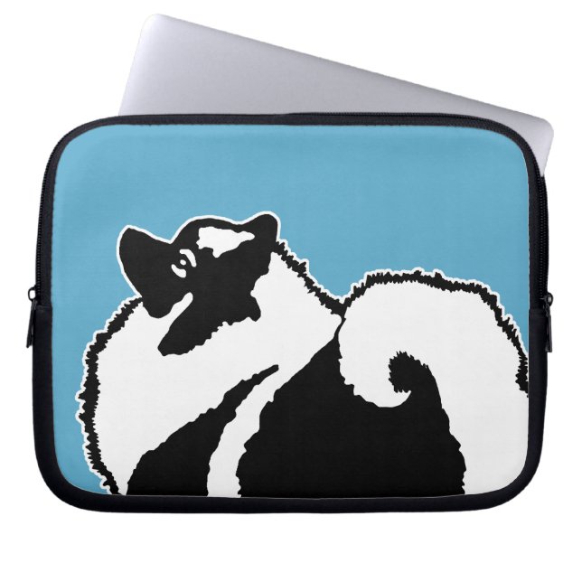 Keeshond Graphics - Cute Original Dog Art Laptop Sleeve (Voorkant)