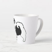 Keeshond Graphics - Cute Original Dog Art Latte Mok (Rechterhoek)