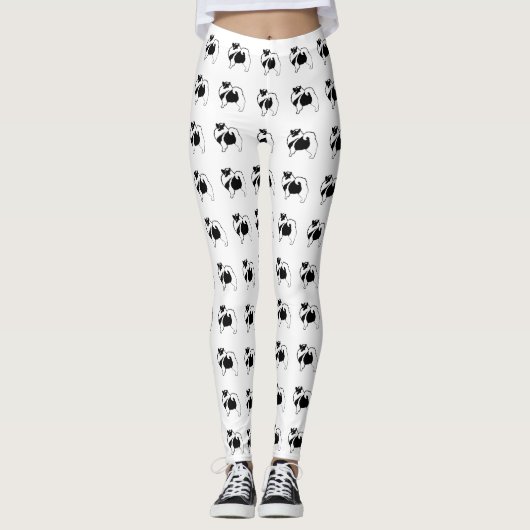 Keeshond Graphics - Cute Original Dog Art Leggings (Voorkant)