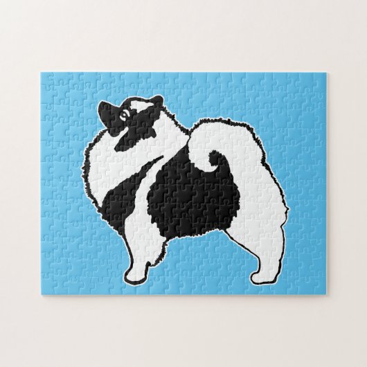 Keeshond Graphics - Cute Original Dog Art Legpuzzel (Horizontaal)