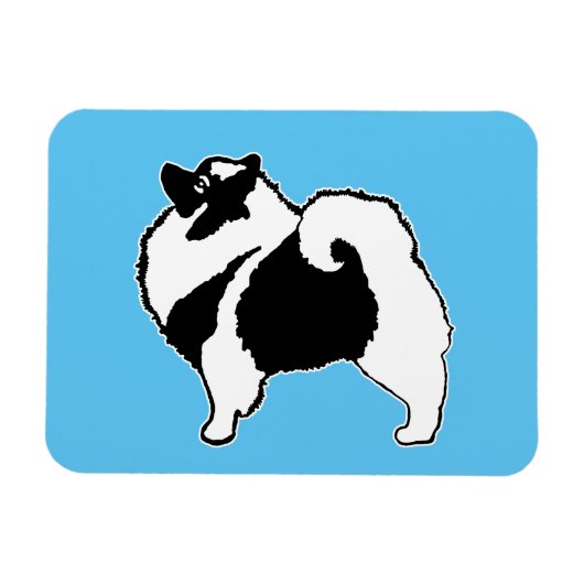 Keeshond Graphics - Cute Original Dog Art Magneet (Horizontaal)