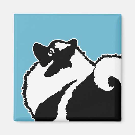 Keeshond Graphics - Cute Original Dog Art Magneet (Voorkant)