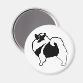 Keeshond Graphics - Cute Original Dog Art Magneet (Voorkant / Achterkant)