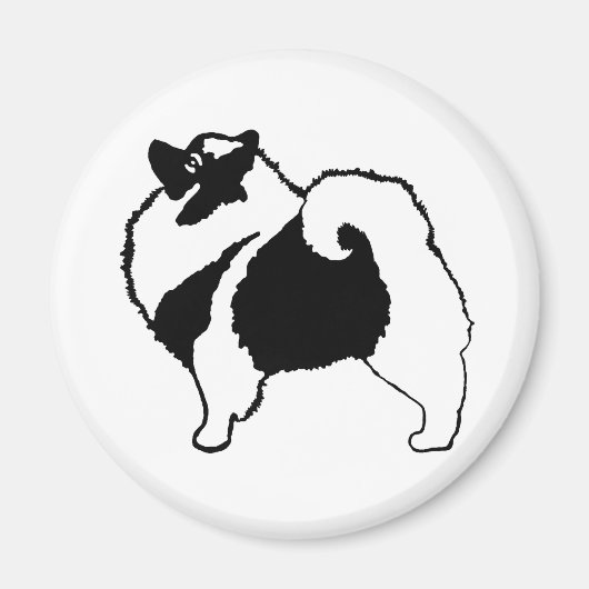 Keeshond Graphics - Cute Original Dog Art Magneet (Voorkant)