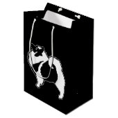 Keeshond Graphics - Cute Original Dog Art Medium Cadeauzakje (Voorkant Gekanteld)