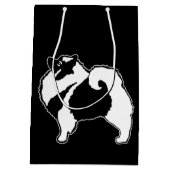 Keeshond Graphics - Cute Original Dog Art Medium Cadeauzakje (Achterkant)