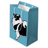 Keeshond Graphics - Cute Original Dog Art Medium Cadeauzakje (Achterkant Gekanteld)
