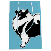 Keeshond Graphics - Cute Original Dog Art Medium Cadeauzakje (Voorkant)