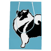 Keeshond Graphics - Cute Original Dog Art Medium Cadeauzakje (Achterkant)