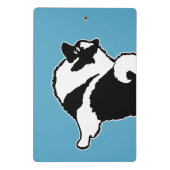 Keeshond Graphics - Cute Original Dog Art Mini Klembord (Achterkant)