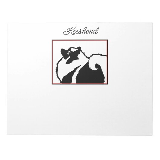 Keeshond Graphics - Cute Original Dog Art Notitieblok (Voorkant)