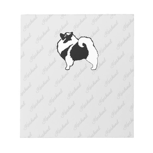 Keeshond Graphics - Cute Original Dog Art Notitieblok (Voorkant)