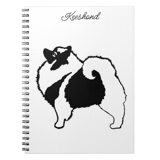 Keeshond Graphics - Cute Original Dog Art Notitieboek (Voorkant)