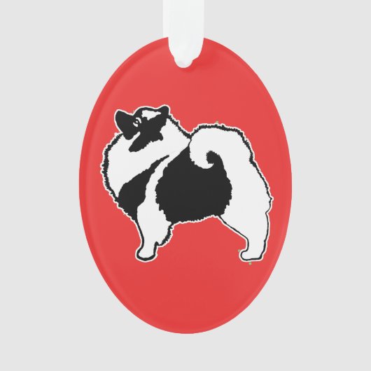 Keeshond Graphics - Cute Original Dog Art Ornament (voorkant)