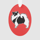 Keeshond Graphics - Cute Original Dog Art Ornament (achterkant)