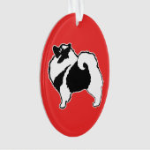 Keeshond Graphics - Cute Original Dog Art Ornament (voorkant)