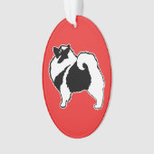 Keeshond Graphics - Cute Original Dog Art Ornament (voorkant)